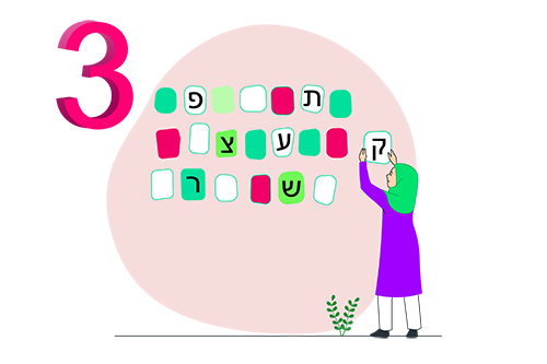 آموزش حروف الفبای عبری 3